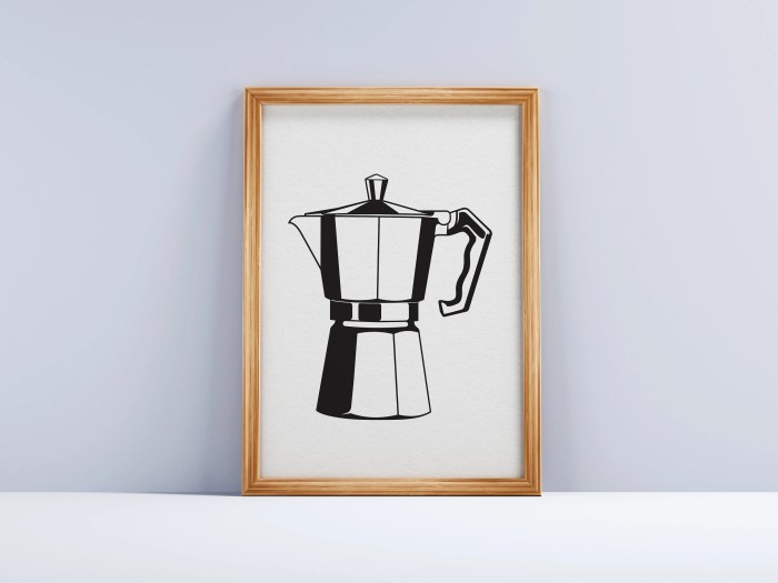 Moka Pot Art PosterKitchen PrintModern Retro Coffee Maker | Etsy